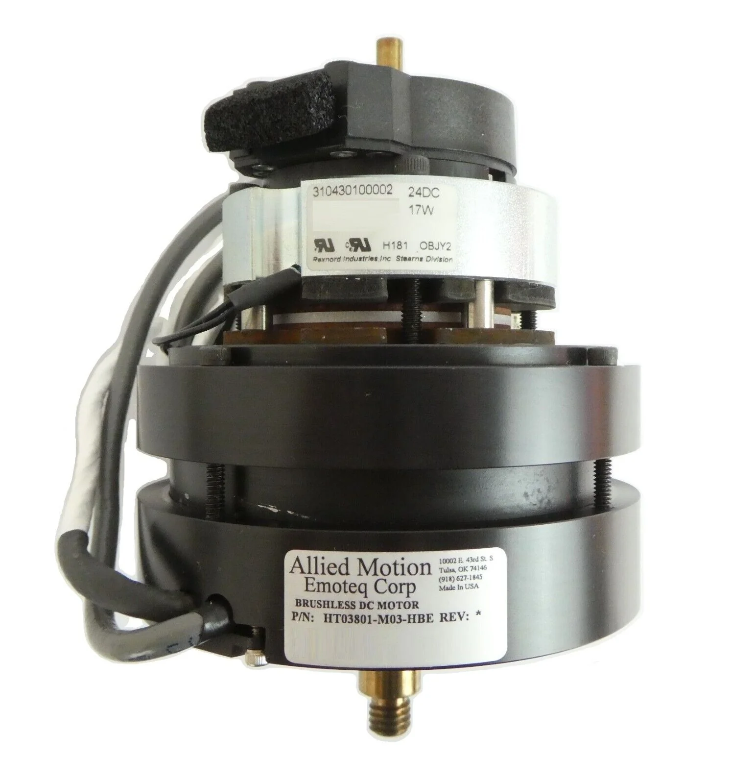 Allied Motion Emoteq HT03801-M03-HBE AC Brushless Servo Motor Semitool ...