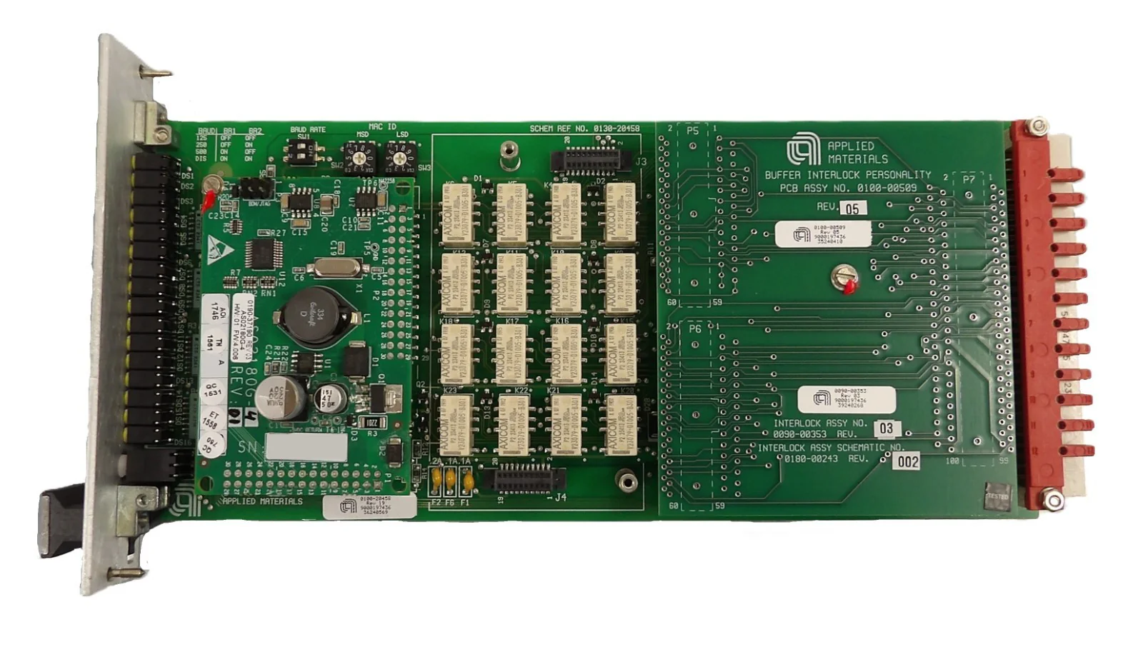 AMAT Applied Materials 0090-00353 Buffer Interlock PCB Card 0100-20458 ...