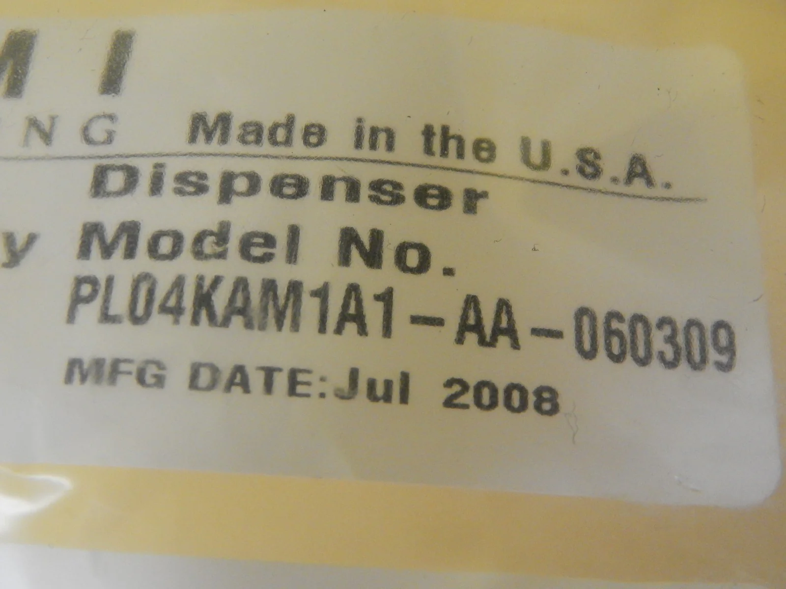 ATMI Packaging PL04KAM1A1-AA-060309 Dispenser NOWPak New Surplus ...