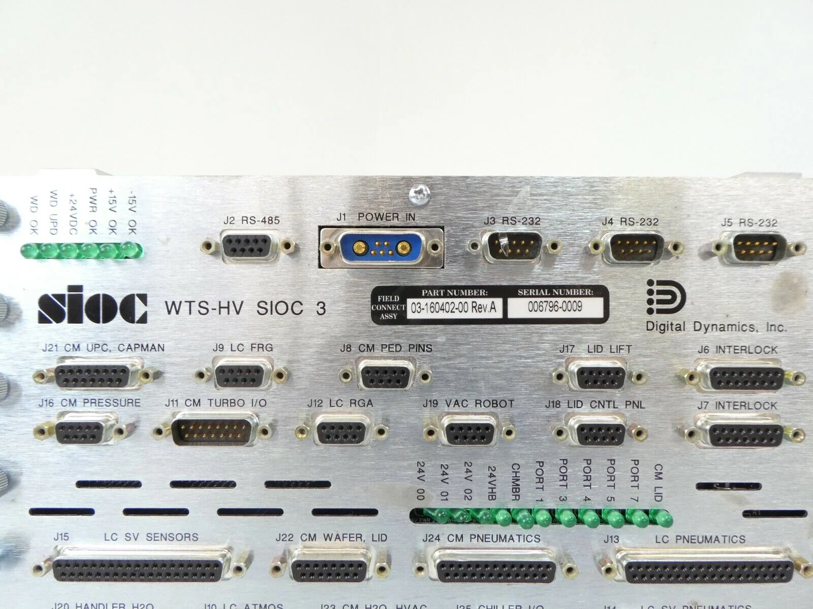 Digital Dynamics 03-160402-00 sioc WTS-HV SIOC 3 Novellus Damaged LED ...