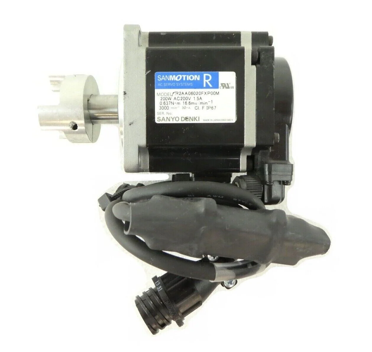 Sanyo Denki R2AA06020FXP00M AC Servo Motor SANMOTION R Working Surplus ...