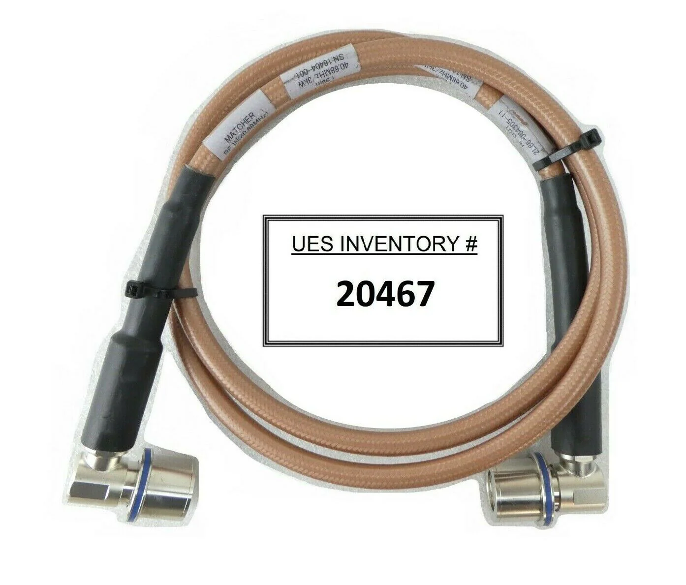 TEL Tokyo Electron 2L41-000089-11 RF Cable 40.68MHz @ 3kW 1.99M Working ...