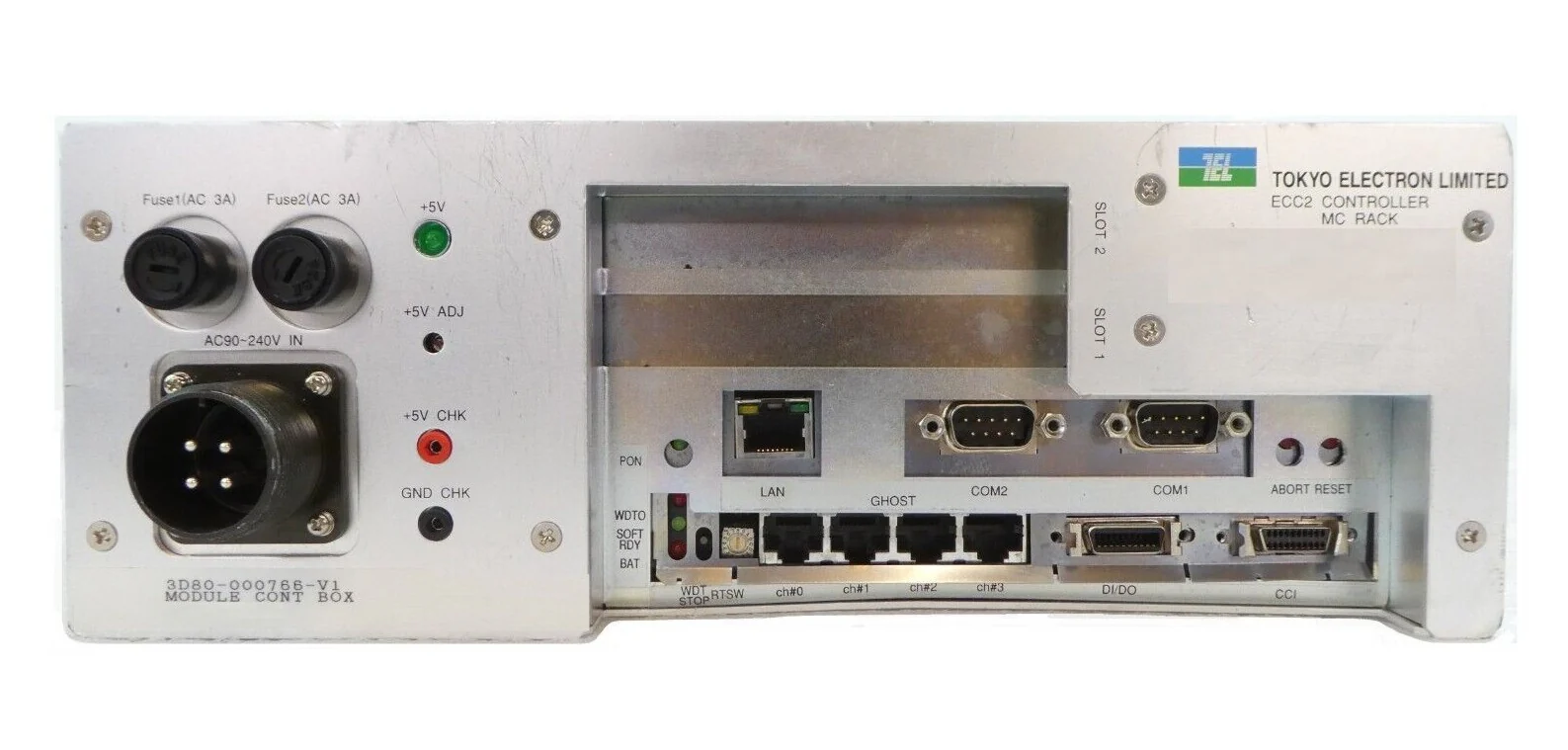 TEL Tokyo Electron 3D80-000766-V1 ECC2 Controller MC Rack CONT Module ...