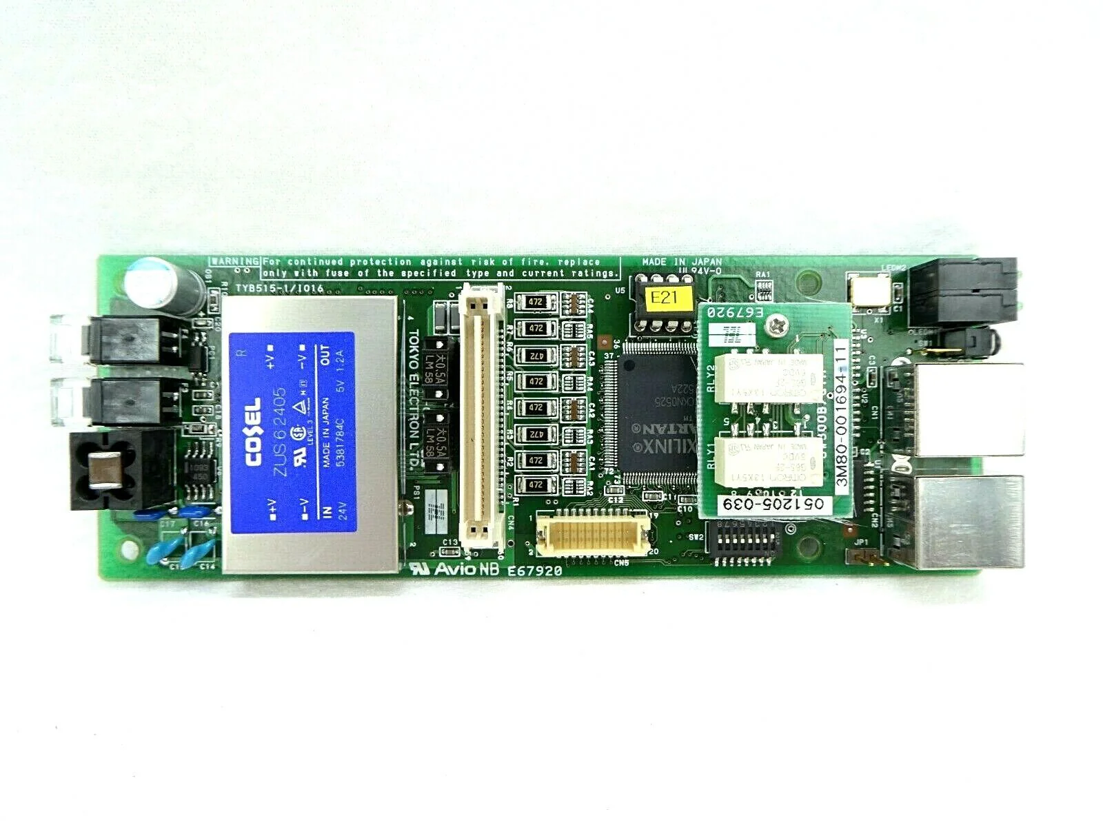 TEL Tokyo Electron 3D81-000021-14 Network Interface Board PCB Trias ...