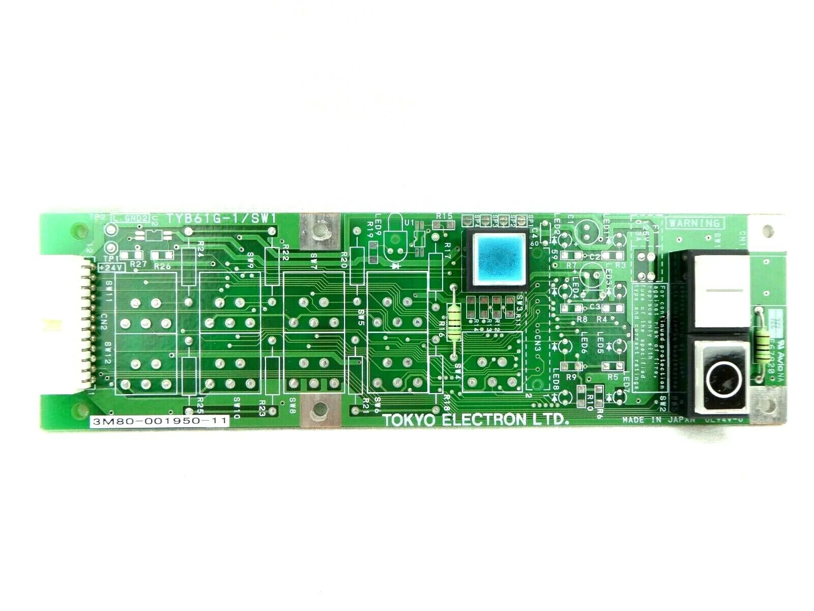 TEL Tokyo Electron 3M80-001950-11 Button Panel PCB TYB61G-1/SW1 Trias ...